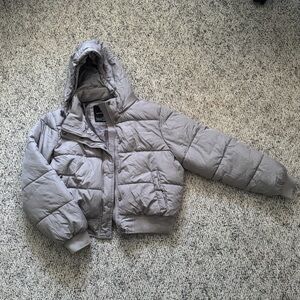 Aeropostale Cropped Light Purple Puffer Jacket